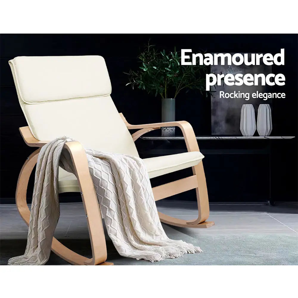 Artiss Rocking Armchair Bentwood Frame Aero - Furniture > Living Room
