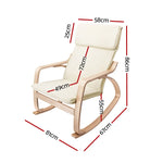Artiss Rocking Armchair Bentwood Frame Aero - Furniture > Living Room
