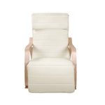 Artiss Rocking Armchair Bentwood Frame With Footrest Beige Afton - Furniture > Living Room