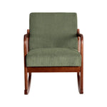 Artiss Rocking Armchair Nursing Chair Corduroy Green - Furniture > Bar Stools & Chairs > Arm Chairs & Recliners