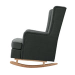 Artiss Rocking Chair Armchair Linen Fabric Charcoal Gaia - Furniture > Living Room