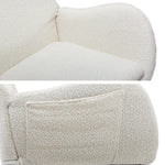Artiss Rocking Chair Armchair Pillow Boucle White - Furniture > Bar Stools & Chairs > Arm Chairs & Recliners