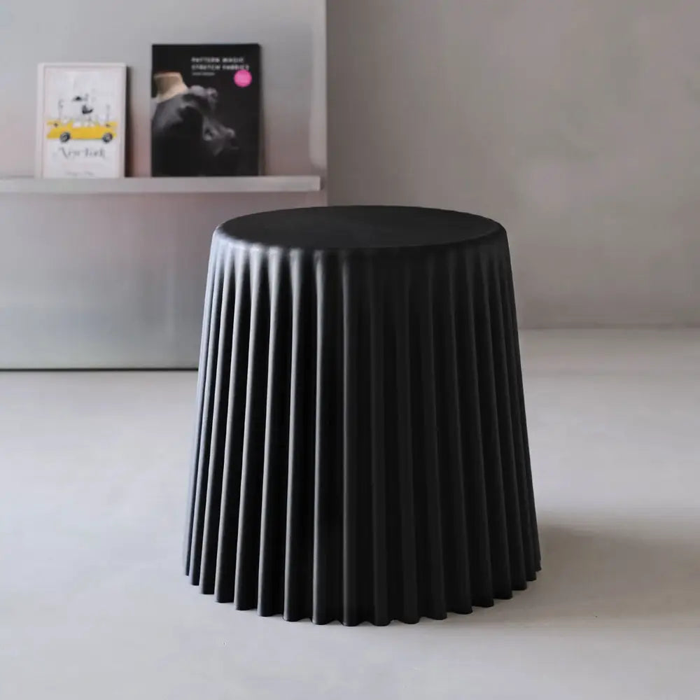 Artiss Set of 4 Cupcake Bar Stools Stackable Foot Stools Black - Furniture > Bar Stools & Chairs > Table & Bar Stools