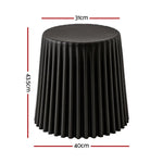Artiss Set of 4 Cupcake Bar Stools Stackable Foot Stools Black - Furniture > Bar Stools & Chairs > Table & Bar Stools