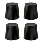 Artiss Set of 4 Cupcake Bar Stools Stackable Foot Stools Black - Furniture > Bar Stools & Chairs > Table & Bar Stools