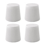 Artiss Set of 4 Cupcake Bar Stools Stackable Foot Stool White - Furniture > Bar Stools & Chairs > Table & Bar Stools