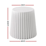 Artiss Set of 4 Cupcake Bar Stools Stackable Foot Stool White - Furniture > Bar Stools & Chairs > Table & Bar Stools