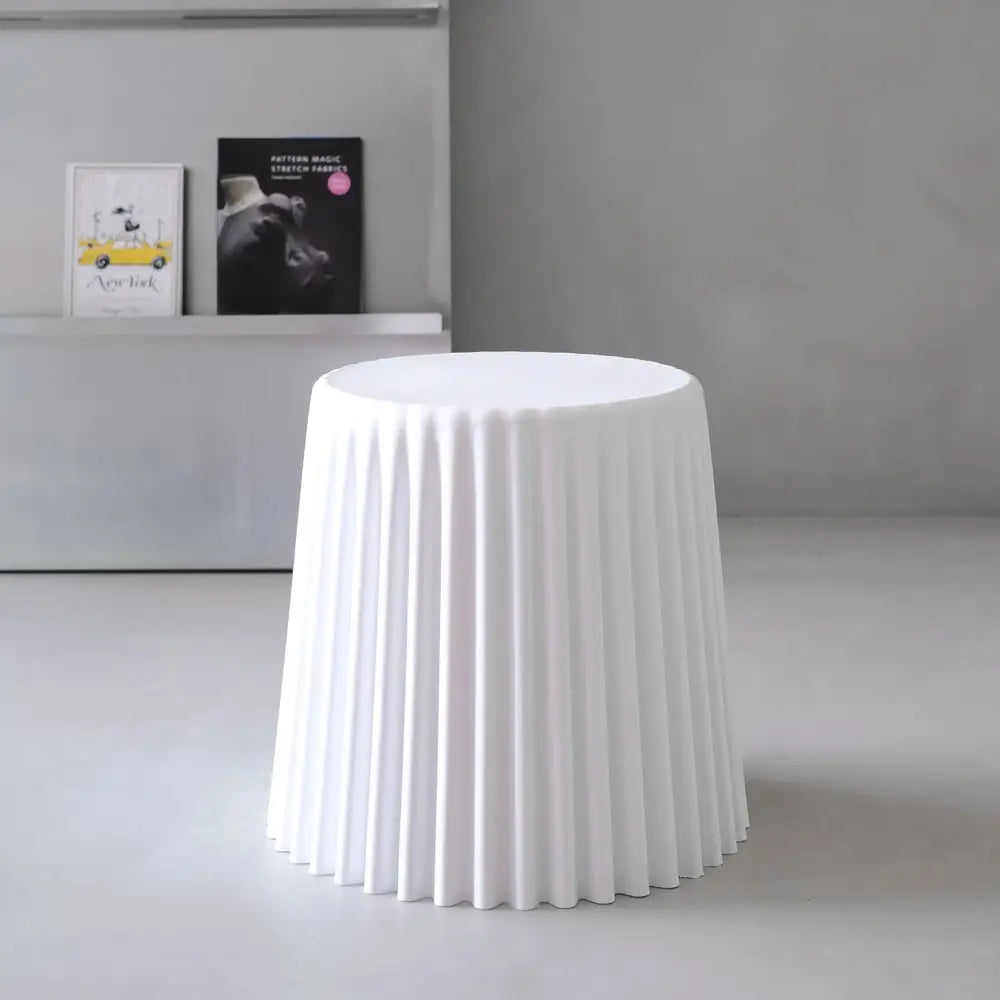Artiss Set of 4 Cupcake Bar Stools Stackable Foot Stool White - Furniture > Bar Stools & Chairs > Table & Bar Stools