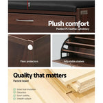 Artiss Shoe Bench Shoe Cabinet 15 Pairs Walnut Kyla - Furniture > Living Room