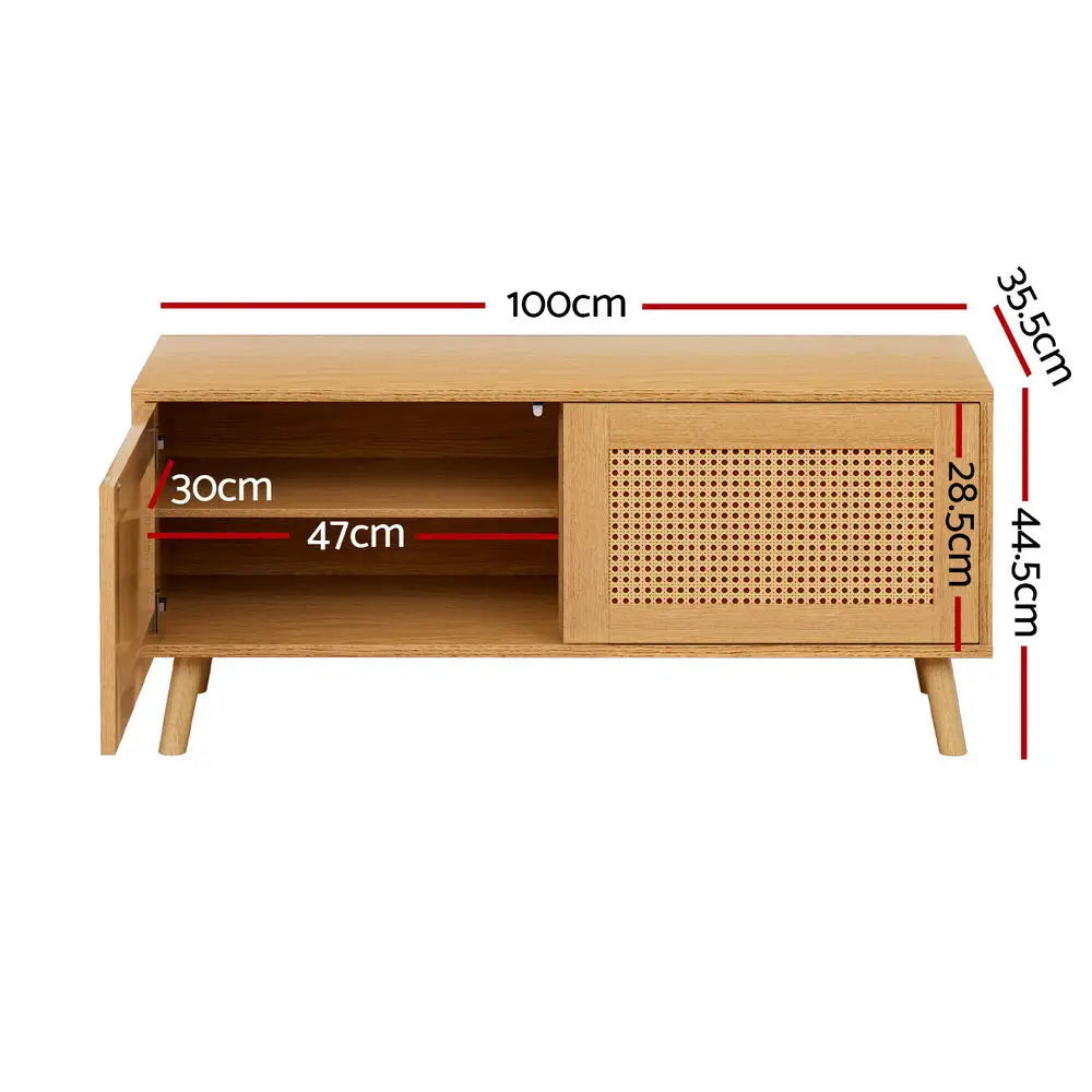 Artiss Shoe Bench Up to 10 Pairs Rattan Starlyn - Furniture > Bedroom