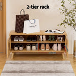Artiss Shoe Bench Up to 10 Pairs Rattan Starlyn - Furniture > Bedroom