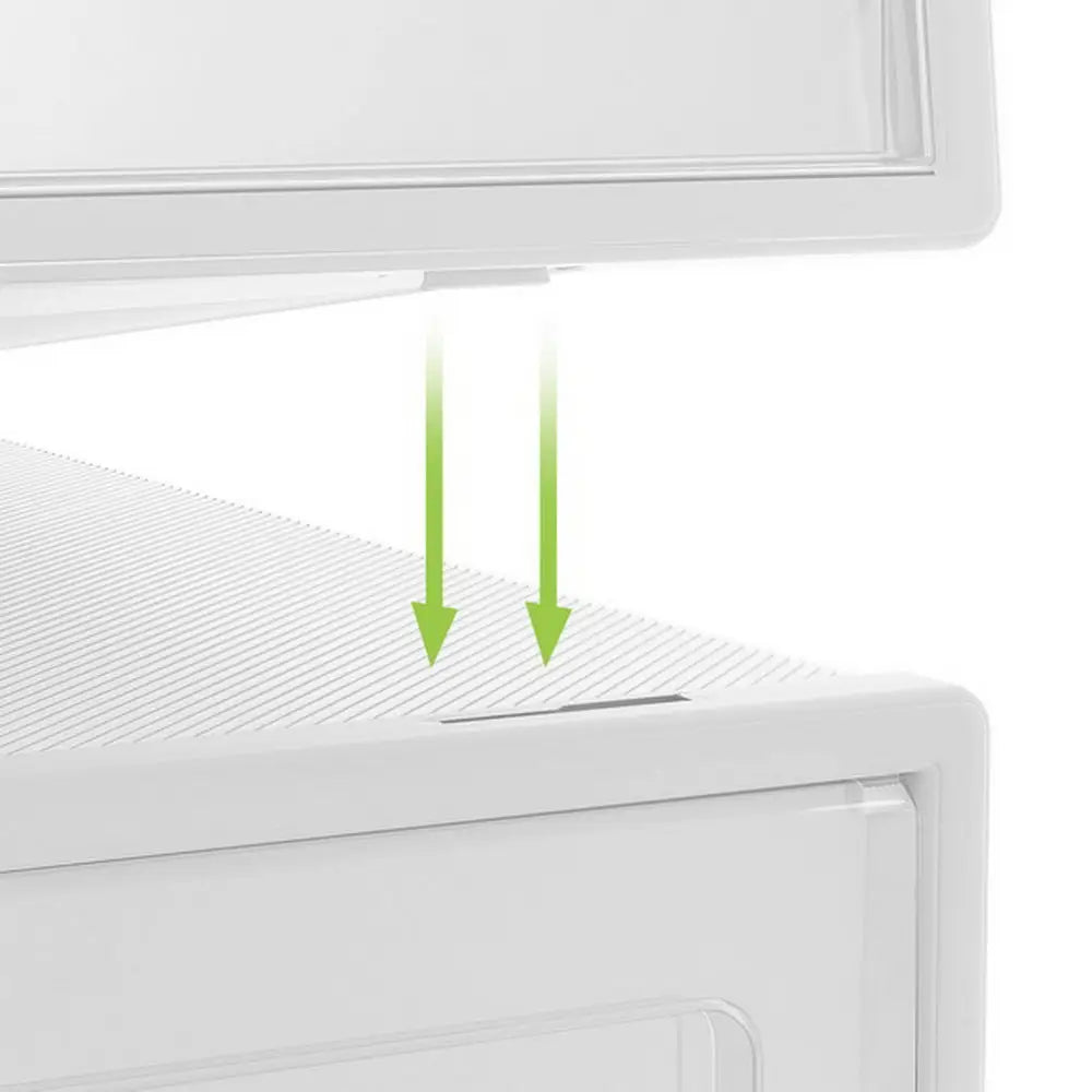 Artiss Shoe Box Set of 12 Storage Case Stackable Plastic Shoe Cabinet Cube White - Furniture > Bedroom