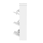 Artiss Shoe Cabinet 18 Pairs 3-tier White Sena - Furniture > Living Room