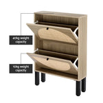 Artiss Shoe Cabinet 2 Drawers Rattan 6 Pairs - Home & Garden > Storage