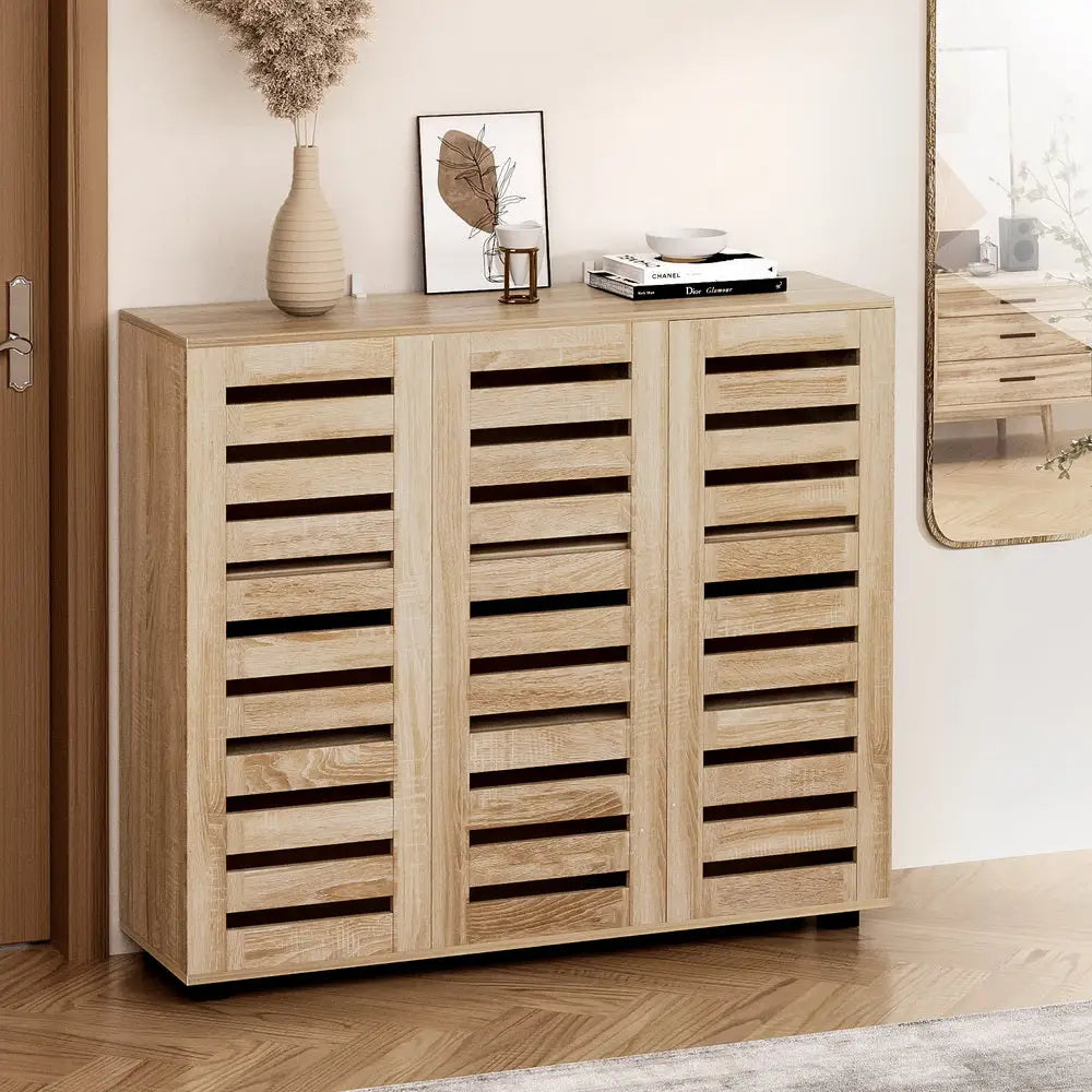 Artiss Shoe Cabinet 30 Pairs Adjustable Shelf - Home & Garden > Storage