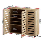 Artiss Shoe Cabinet 30 Pairs Adjustable Shelf - Home & Garden > Storage