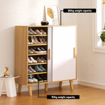Artiss Shoe Cabinet 30 Pairs Sliding Doors - Home & Garden > Storage > Clothing & Wardrobe Storage