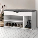 Artiss Shoe Cabinet Bench Shoes Organiser Storage Rack Shelf White Cupboard Box - Furniture > Living Room