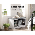 Artiss Shoe Cabinet Bench Shoes Organiser Storage Rack Shelf White Box Seat - Furniture > Living Room