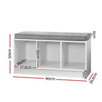 Artiss Shoe Cabinet Bench Shoes Organiser Storage Rack Shelf White Box Seat - Furniture > Living Room