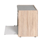 Artiss Shoe Cabinet Bench Shoes Storage Organiser Rack Fabric Seat Wooden Cupboard Up to 8 pairs - Furniture > Living