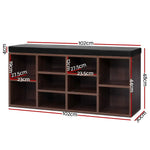Artiss Shoe Cabinet Bench Shoes Storage Rack Organiser Shelf Cupboard Box Walnut - Furniture > Living Room