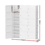 Artiss Shoe Cabinet DIY Shoe Box White Cube Portable Organiser Storage Stand - Home & Garden > Storage