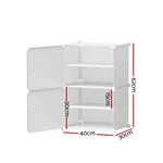 Artiss Shoe Cabinet DIY Shoe Box White Storage Cube Portable Organiser Stand - Home & Garden > Storage