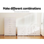 Artiss Shoe Cabinet DIY Storage Cube Shoe Box White Portable Organiser Stand - Home & Garden > Storage