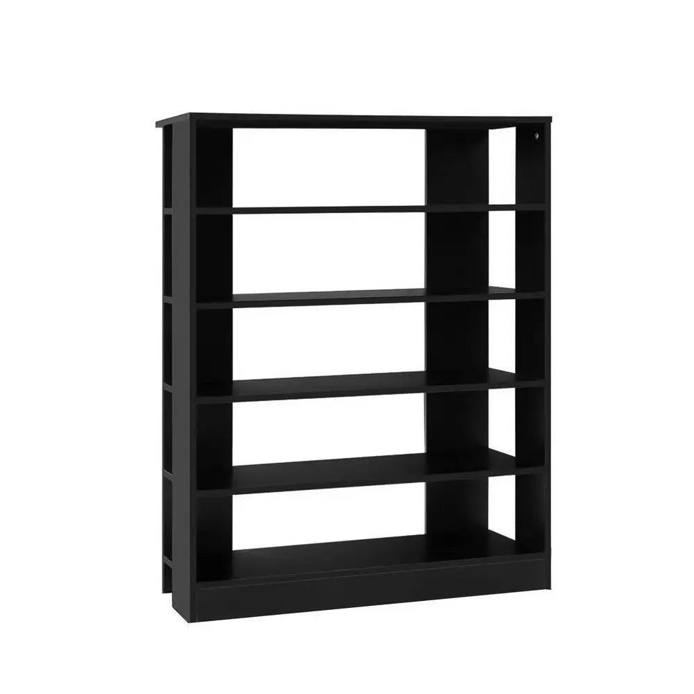 Artiss Shoe Cabinet Shoes Organiser Storage Rack 30 Pairs Black Shelf Wooden - Furniture > Living Room