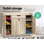 Artiss Shoe Cabinet Shoes Storage Rack 120cm Organiser Drawer Cupboard Wood - Furniture > Living Room