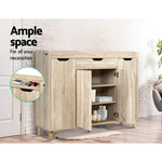 Artiss Shoe Cabinet Shoes Storage Rack 120cm Organiser Drawer Cupboard Wood - Furniture > Living Room
