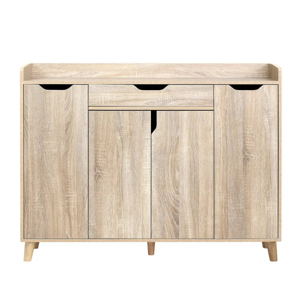 Artiss Shoe Cabinet Shoes Storage Rack 120cm Organiser Drawer Cupboard Wood - Furniture > Living Room