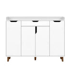 Artiss Shoe Cabinet Shoes Storage Rack 120cm Organiser White Drawer Cupboard - Furniture > Living Room
