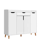 Artiss Shoe Cabinet Shoes Storage Rack 120cm Organiser White Drawer Cupboard - Furniture > Living Room