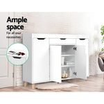 Artiss Shoe Cabinet Shoes Storage Rack 120cm Organiser White Drawer Cupboard - Furniture > Living Room
