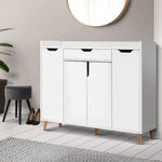 Artiss Shoe Cabinet Shoes Storage Rack 120cm Organiser White Drawer Cupboard - Furniture > Living Room