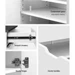 Artiss Shoe Cabinet Shoes Storage Rack High Gloss Organiser Cupboard White - Furniture > Living Room