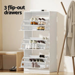 Artiss Shoe Cabinet Storage Drawer 45 Pairs White - Furniture > Living Room > Shoe Storage