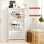 Artiss Shoe Cabinet Storage Drawer 45 Pairs White - Furniture > Living Room > Shoe Storage