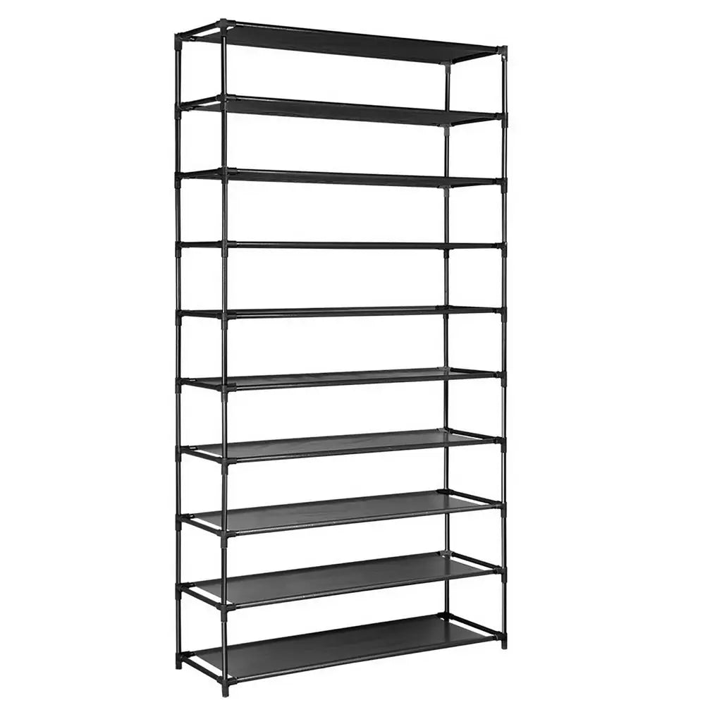 Artiss Shoe Rack 10-Tier (50 Pair) Shoes Organiser DIY Stackable Organizer Storage Shelf Stand Holder Portable Wardrobe