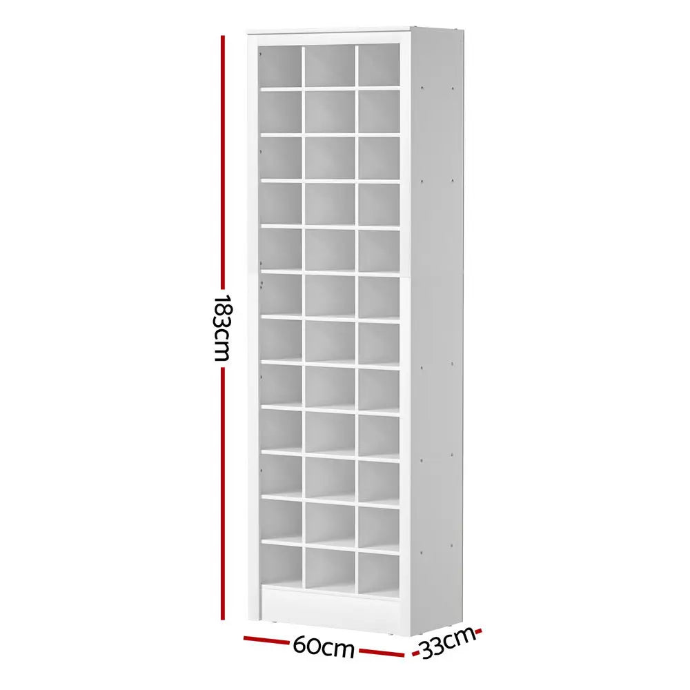 Artiss Shoe Rack 12-tier 36 Pairs Storage White - Furniture > Living Room > Shoe Storage