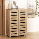 Artiss Shoe Rack Cabinet 20 Pairs 5-tier Wood Alster - Furniture > Living Room > Shoe Storage