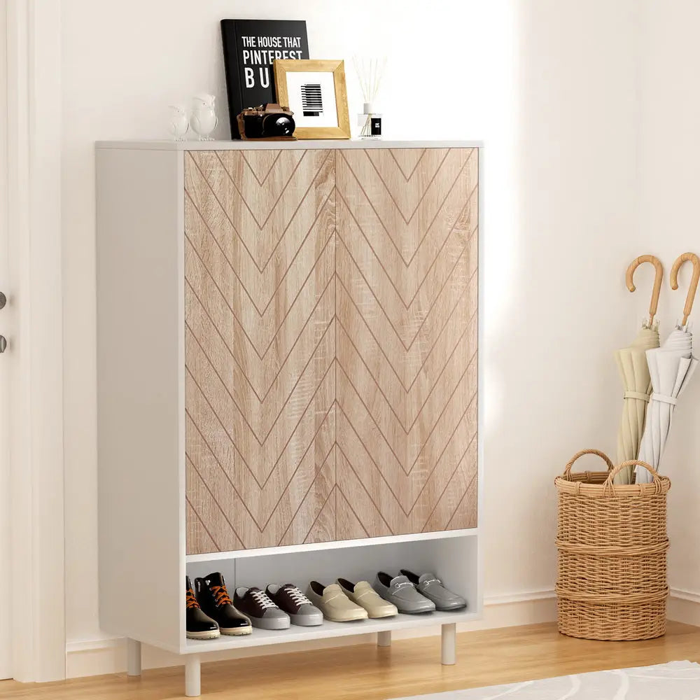 Artiss Shoe Rack Cabinet 24 Pairs 6-tier White - Furniture > Living Room > Shoe Storage