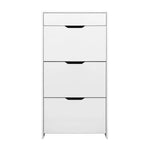 Artiss Shoe Rack Cabinet 24 Pairs White Luna - Furniture > Living Room > Shoe Storage