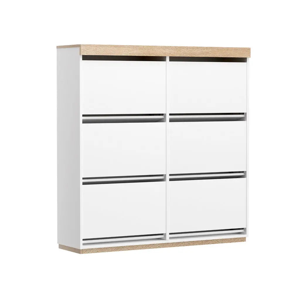 Artiss Shoe Rack Cabinet 3-Tier 45 Pairs White - Furniture > Living Room > Shoe Storage