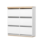 Artiss Shoe Rack Cabinet 3-Tier 45 Pairs White - Furniture > Living Room > Shoe Storage