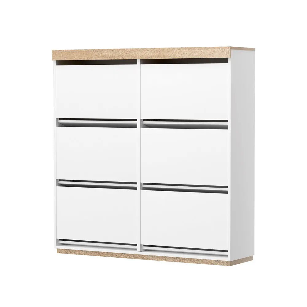 Artiss Shoe Rack Cabinet 3-Tier 45 Pairs White - Furniture > Living Room > Shoe Storage