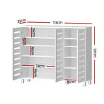 Artiss Shoe Rack Cabinet 30 Pairs Adjustable Shelf White - Furniture > Living Room > Shoe Storage