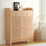 Artiss Shoe Rack Cabinet 4-Tier 16 Pairs Pine - Furniture > Living Room > Shoe Storage